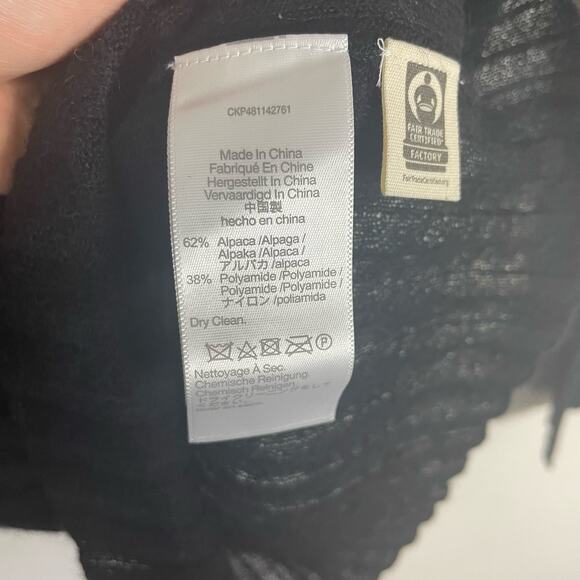 Madewell Harry Sheer Alpaca Mock Neck Lightweight Shirt US Women's XS New - Picture 6 of 6